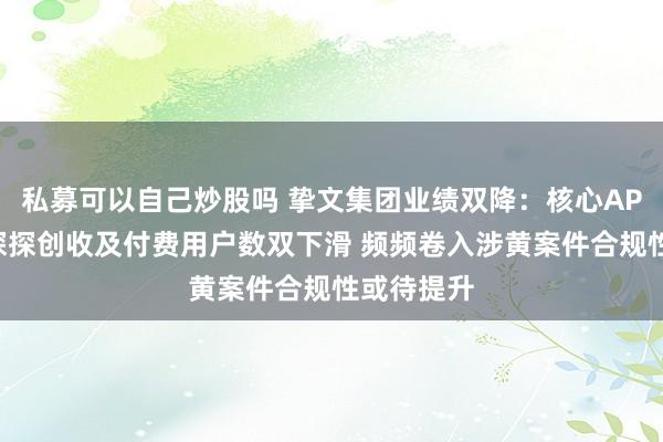 私募可以自己炒股吗 挚文集团业绩双降：核心APP陌陌、探探创收及付费用户数双下滑 频频卷入涉黄案件合规性或待提升