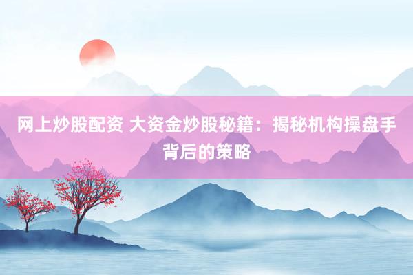 网上炒股配资 大资金炒股秘籍：揭秘机构操盘手背后的策略